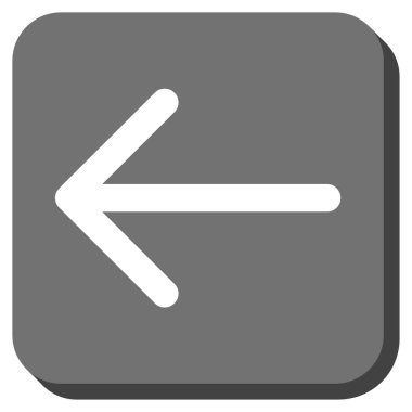 Ok sol yuvarlak kare vektör simgesi