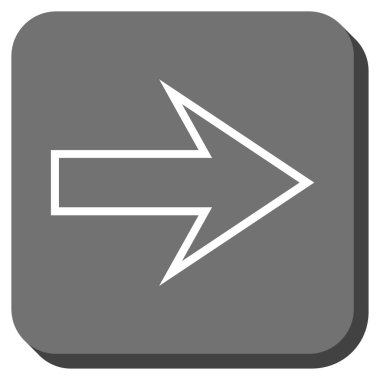 Ok sağ yuvarlak kare vektör simgesi