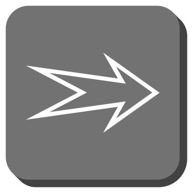 Ok sağ yuvarlak kare vektör simgesi