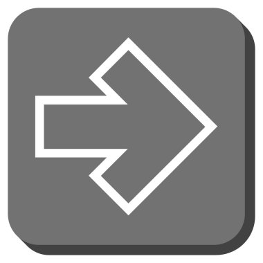 Ok sağ yuvarlak kare vektör simgesi