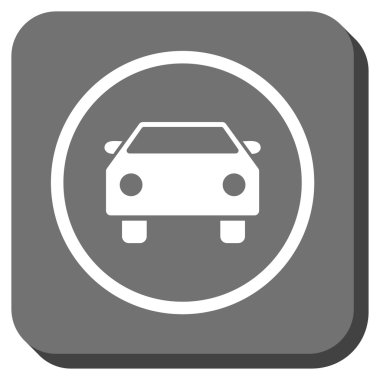 Araba yuvarlatılmış kare vektör simgesi