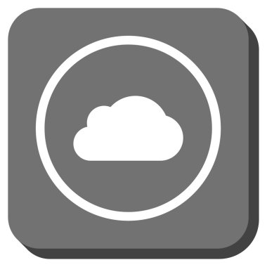 Bulut yuvarlatılmış kare vektör simgesi