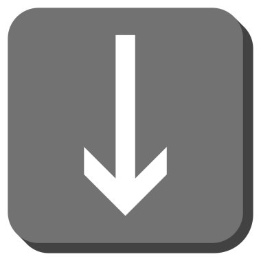 Yuvarlatılmış Kare vektör simgesi aşağı ok