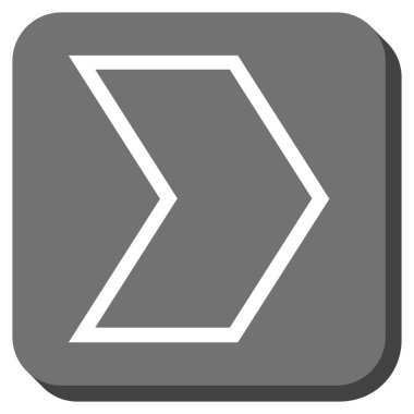 Ok ucu sağ yuvarlak kare vektör simgesi