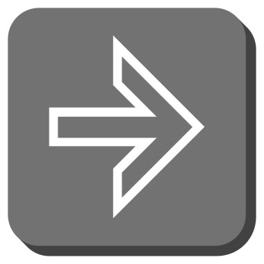 Ok sağ yuvarlak kare vektör simgesi