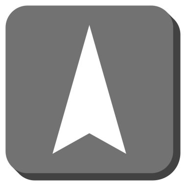 Yuvarlatılmış Kare vektör simge yukarı ok ucu