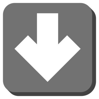 Yuvarlatılmış Kare vektör simgesi aşağı ok