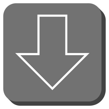 Yuvarlatılmış Kare vektör simgesi aşağı ok