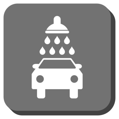 Oto yıkama yuvarlak kare vektör simgesi