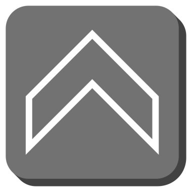 Yuvarlatılmış Kare vektör simge yukarı ok ucu