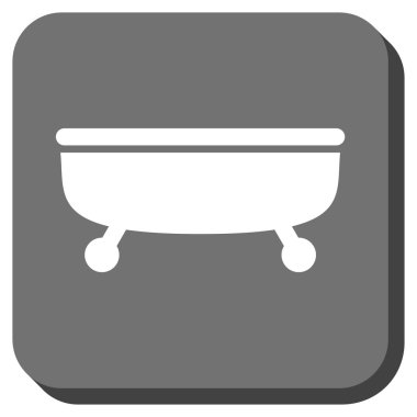 Küvet yuvarlatılmış kare vektör simgesi