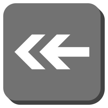 Ok sol yuvarlak kare vektör simgesi