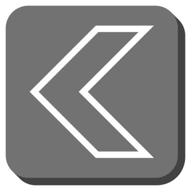 Ok ucu sol yuvarlak kare vektör simgesi