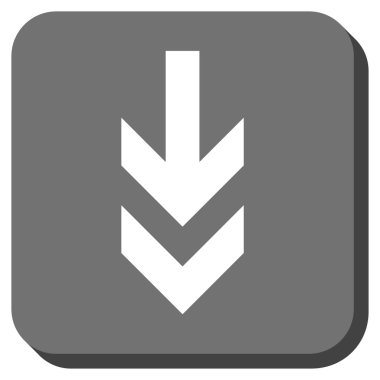 Yuvarlatılmış Kare vektör simgesi aşağı ok