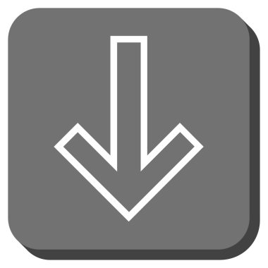 Yuvarlatılmış Kare vektör simgesi aşağı ok