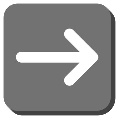 Ok sağ yuvarlak kare vektör simgesi