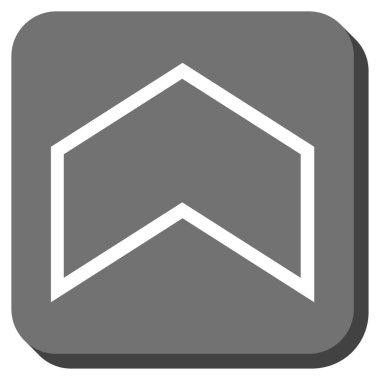 Yuvarlatılmış Kare vektör simge yukarı ok ucu