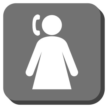 Kare vektör simge arama kadın yuvarlak