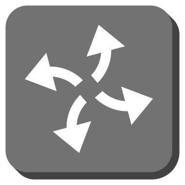 Santrifüj okları yuvarlak kare vektör simgesi