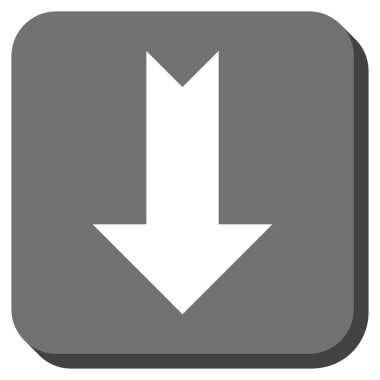 Yuvarlatılmış Kare vektör simgesi aşağı ok