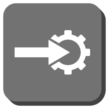 COG Tümleştirme yuvarlak kare vektör simgesi