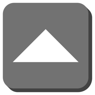 Yuvarlatılmış Kare vektör simge yukarı ok ucu