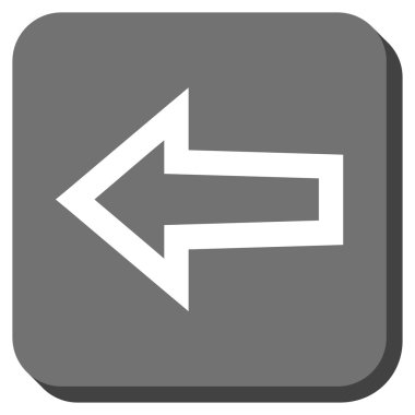 Ok sol yuvarlak kare vektör simgesi