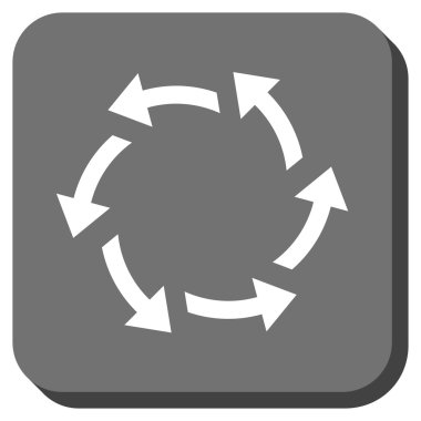 Santrifüj okları yuvarlak kare vektör simgesi