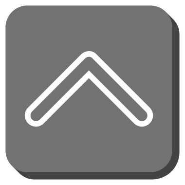 Yuvarlatılmış Kare vektör simge yukarı ok ucu