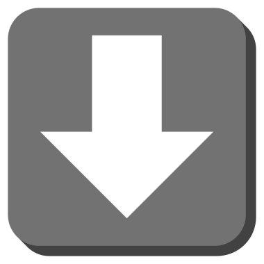 Yuvarlatılmış Kare vektör simgesi aşağı ok