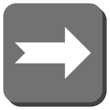 Ok sağ yuvarlak kare vektör simgesi