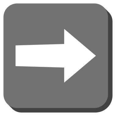 Ok sağ yuvarlak kare vektör simgesi