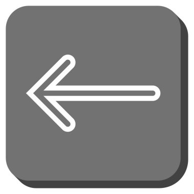 Ok sol yuvarlak kare vektör simgesi