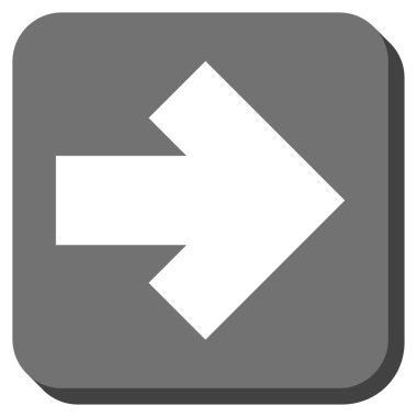 Ok sağ yuvarlak kare vektör simgesi