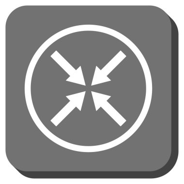 Merkezi okları yuvarlak kare vektör simgesi