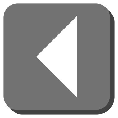 Ok ucu sol yuvarlak kare vektör simgesi