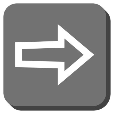 Ok sağ yuvarlak kare vektör simgesi