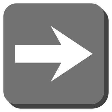 Ok sağ yuvarlak kare vektör simgesi