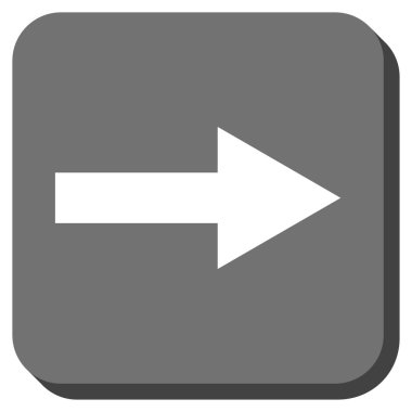 Ok sağ yuvarlak kare vektör simgesi