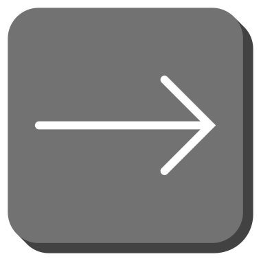 Ok sağ yuvarlak kare vektör simgesi