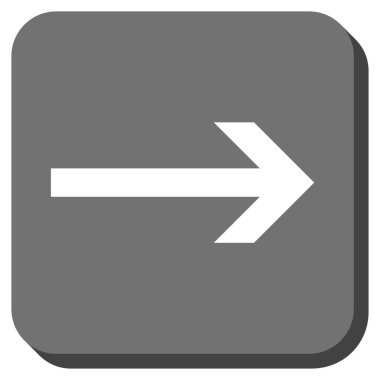 Ok sağ yuvarlak kare vektör simgesi