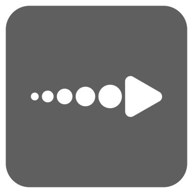 Ok sağ düz vektör simgesi kare