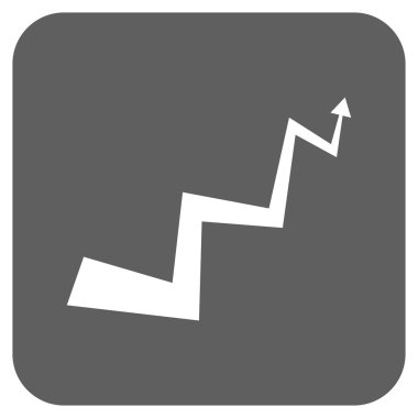 Eğri ok düz kare vektör simgesi