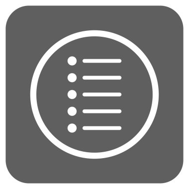 Öğeleri düz kare vektör simgesi