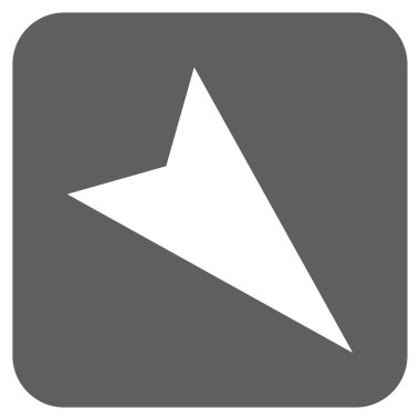 Ok ucu sağ aşağı düz kare vektör simgesi