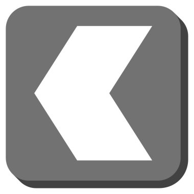 Yön sol yuvarlak kare vektör simgesi