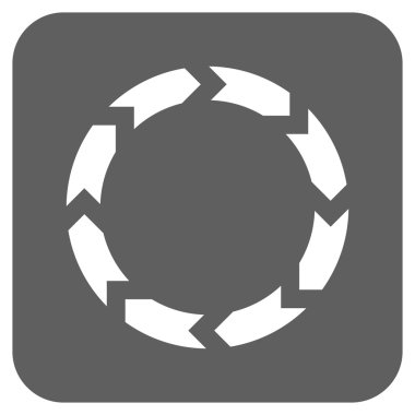 Dolaşım düz kare vektör simgesi