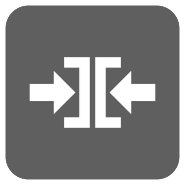 Basın yatay yöndeki düz kare vektör simgesi