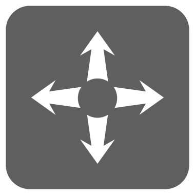 Oklar düz kare vektör simgesini genişletin