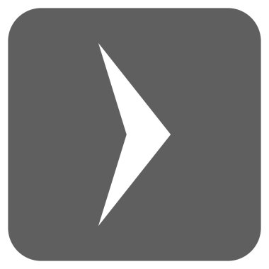 Ok ucu değil düz vektör simgesi kare